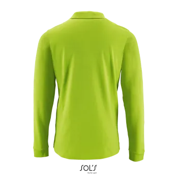 Φωτογραφία από πίσω από Perfect LSL Men 4XL - Ανδρικό μακρυμάνικο πόλο πικέ σε χρώμα Apple Green
