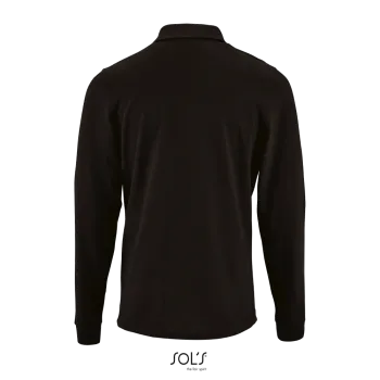 Φωτογραφία από πίσω από Perfect LSL Men 4XL - Ανδρικό μακρυμάνικο πόλο πικέ σε χρώμα Black