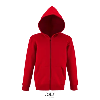 Φωτογραφία από μπροστά από Stone Kids - Παιδική ζακέτα φούτερ με κουκούλα σε χρώμα Red