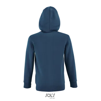 Φωτογραφία από πίσω από Stone Kids - Παιδική ζακέτα φούτερ με κουκούλα σε χρώμα Slate Blue