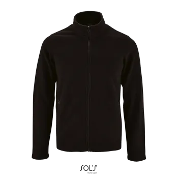 Φωτογραφία από μπροστά από Norman Men 4-5XL - Ανδρική ζακέτα fleece σε χρώμα Black