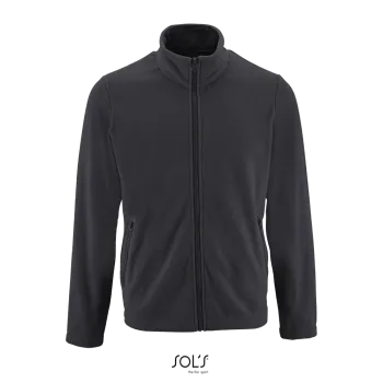 Φωτογραφία από μπροστά από Norman Men 4-5XL - Ανδρική ζακέτα fleece σε χρώμα Charcoal Grey