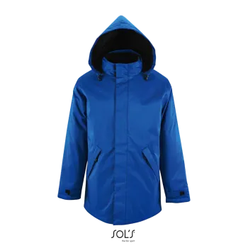 Φωτογραφία από μπροστά από Robyn 3-4XL - Unisex μακρύ παρκά σε χρώμα Royal Blue