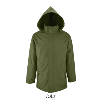 Φωτογραφία από μπροστά από Robyn 3-4XL - Unisex μακρύ παρκά σε χρώμα Forest Green