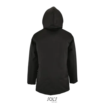 Φωτογραφία από πίσω από Robyn 3-4XL - Unisex μακρύ παρκά σε χρώμα Black