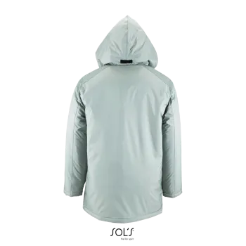 Φωτογραφία από πίσω από Robyn 3-4XL - Unisex μακρύ παρκά σε χρώμα Metal Grey