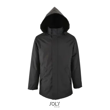 Φωτογραφία από μπροστά από Robyn 3-4XL - Unisex μακρύ παρκά σε χρώμα Charcoal Grey