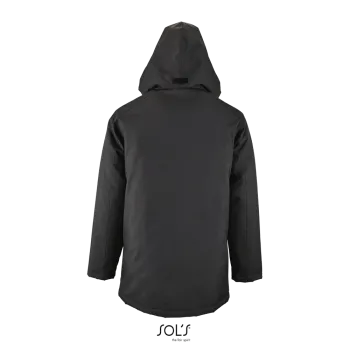 Φωτογραφία από πίσω από Robyn 3-4XL - Unisex μακρύ παρκά σε χρώμα Charcoal Grey