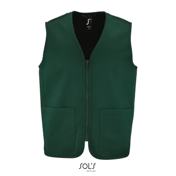 Φωτογραφία από μπροστά από Wallace 3-4XL - Unisex γιλέκο σε χρώμα Forest Green