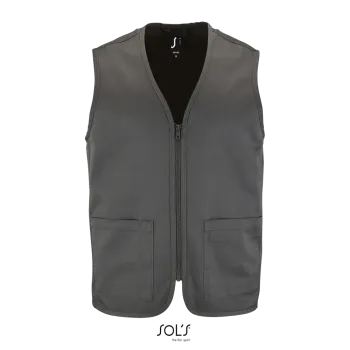 Φωτογραφία από μπροστά από Wallace 3-4XL - Unisex γιλέκο σε χρώμα Charcoal Grey