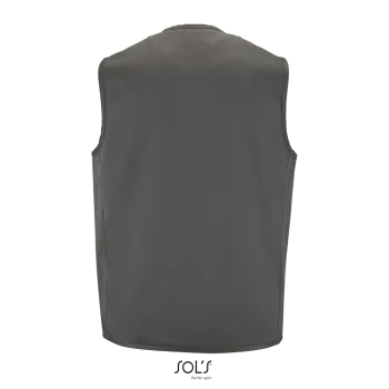 Φωτογραφία από πίσω από Wallace 3-4XL - Unisex γιλέκο σε χρώμα Charcoal Grey