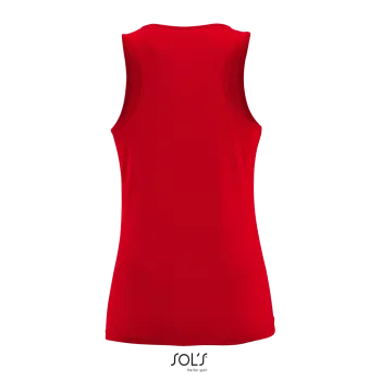 Φωτογραφία από πίσω από Sporty TT Women - Γυναικείο αμάνικο αθλητικό μπλουζάκι σε χρώμα Red