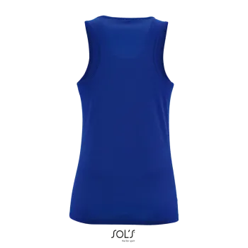 Φωτογραφία από πίσω από Sporty TT Women - Γυναικείο αμάνικο αθλητικό μπλουζάκι σε χρώμα Royal Blue