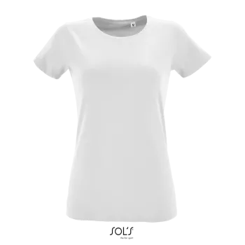 Φωτογραφία από μπροστά από Regent Fit Women Λευκό - Γυναικείο T-shirt σε στενή γραμμή σε χρώμα White