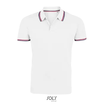 Φωτογραφία από μπροστά από Prestige Men Λευκό 3XL - Ανδρικό πόλο σε χρώμα White