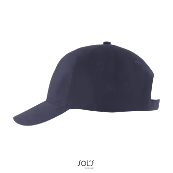 Φωτογραφία από πίσω από Solar - Εξάφυλλο καπέλο τζόκεϊ σε χρώμα French Navy-White