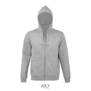 Φωτογραφία από μπροστά από Spike Men 3XL - Ανδρική ζακέτα φούτερ με κουκούλα σε χρώμα Grey Melange