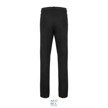 Φωτογραφία από πίσω από Gustave Men (50-56) - Ανδρικό παντελόνι chino με ελαστική μέση σε χρώμα Deep Black