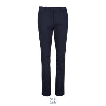 Φωτογραφία από μπροστά από Gustave Women - Γυναικείο παντελόνι chino με ελαστική μέση σε χρώμα Night