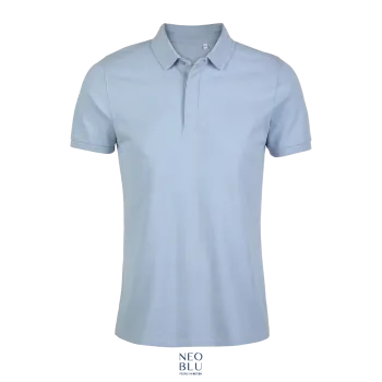 Φωτογραφία από μπροστά από Owen Men 3-4XL - Ανδρικό πόλο πικέ σε χρώμα Soft Blue