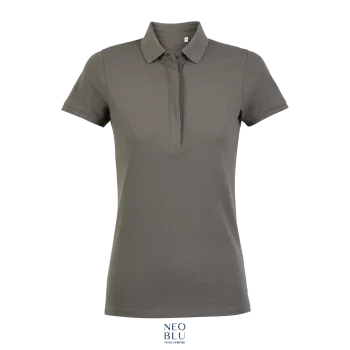 Φωτογραφία από μπροστά από Owen Women 3XL - Γυναικείο πόλο πικέ σε χρώμα Grey Soft