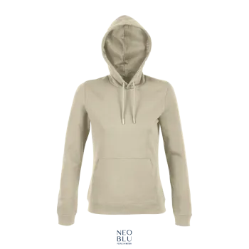 Φωτογραφία από μπροστά από Nicholas Women 3XL - Γυναικείο φούτερ με κουκούλα σε χρώμα Dusty Beige