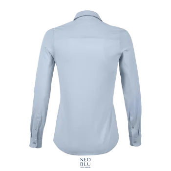 Φωτογραφία από πίσω από Balthazar Women 3XL - Γυναικείο μερσεριζέ πουκάμισο σε χρώμα Soft Blue