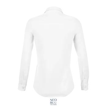 Φωτογραφία από πίσω από Balthazar Women 3XL - Γυναικείο μερσεριζέ πουκάμισο σε χρώμα White Optic