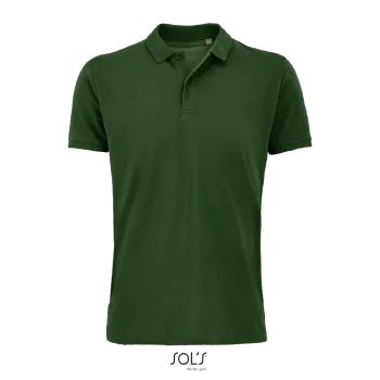 Φωτογραφία από μπροστά από Planet Men 4-5XL - Ανδρικό οργανικό πόλο σε χρώμα Bottle Green