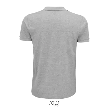 Φωτογραφία από πίσω από Planet Men 4-5XL - Ανδρικό οργανικό πόλο σε χρώμα Grey Melange