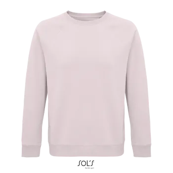 Φωτογραφία από μπροστά από Space 3XL - Unisex οργανική μπλούζα φούτερ σε χρώμα Pale Pink