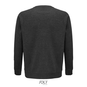 Φωτογραφία από πίσω από Space 3XL - Unisex οργανική μπλούζα φούτερ σε χρώμα Charcoal Melange