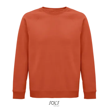 Φωτογραφία από μπροστά από Space 3XL - Unisex οργανική μπλούζα φούτερ σε χρώμα Burnt Orange