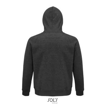 Φωτογραφία από πίσω από Stellar 3XL - Unisex φούτερ με κουκούλα σε χρώμα Charcoal Melange