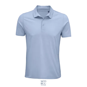 Φωτογραφία από μπροστά από Octave Men 3-4XL - Ανδρικό πόλο ζέρσεϊ σε χρώμα Soft Blue