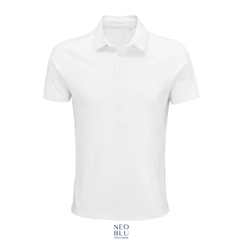 Φωτογραφία από μπροστά από Octave Men 3-4XL - Ανδρικό πόλο ζέρσεϊ σε χρώμα White Optic