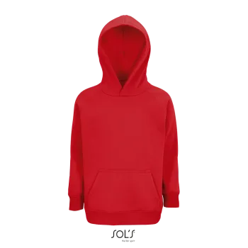 Φωτογραφία από μπροστά από Stellar Kids - Παιδικό οργανικό φούτερ με κουκούλα σε χρώμα Red