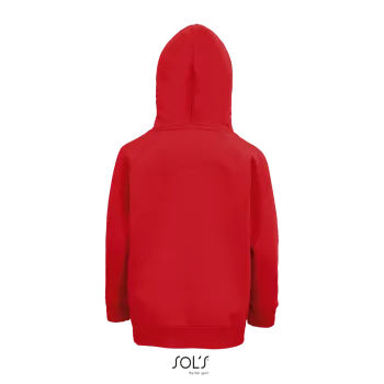 Φωτογραφία από πίσω από Stellar Kids - Παιδικό οργανικό φούτερ με κουκούλα σε χρώμα Red