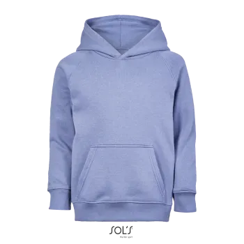 Φωτογραφία από μπροστά από Stellar Kids - Παιδικό οργανικό φούτερ με κουκούλα σε χρώμα Blue
