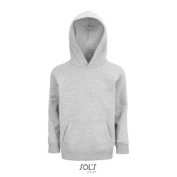 Φωτογραφία από μπροστά από Stellar Kids - Παιδικό οργανικό φούτερ με κουκούλα σε χρώμα Grey Melange