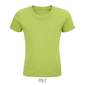 Φωτογραφία από μπροστά από Pioneer Kids - Παιδικό οργανικό T-shirt σε χρώμα Apple Green