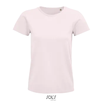 Φωτογραφία από μπροστά από Pioneer Women - Γυναικείο οργανικό T-shirt σε χρώμα Pale Pink