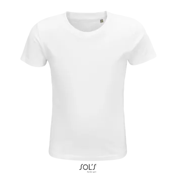 Φωτογραφία από μπροστά από Crusader Kids Λευκό - Παιδικό οργανικό T-shirt σε χρώμα White