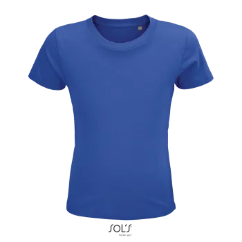 Φωτογραφία από μπροστά από Crusader Kids - Παιδικό οργανικό T-shirt σε χρώμα Royal Blue