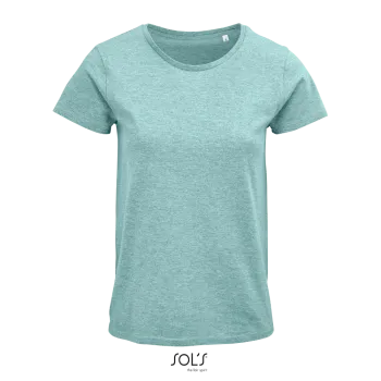 Φωτογραφία από μπροστά από Crusader Women Heather - Γυναικείο οργανικό T-shirt σε χρώμα Heather Green