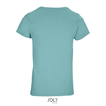 Φωτογραφία από πίσω από Crusader Women - Γυναικείο οργανικό T-shirt σε χρώμα Pool Blue