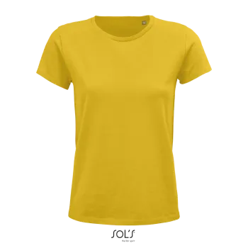 Φωτογραφία από μπροστά από Crusader Women - Γυναικείο οργανικό T-shirt σε χρώμα Gold