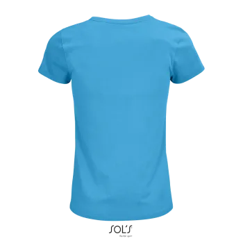 Φωτογραφία από πίσω από Crusader Women - Γυναικείο οργανικό T-shirt σε χρώμα Aqua