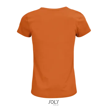 Φωτογραφία από πίσω από Crusader Women - Γυναικείο οργανικό T-shirt σε χρώμα Orange