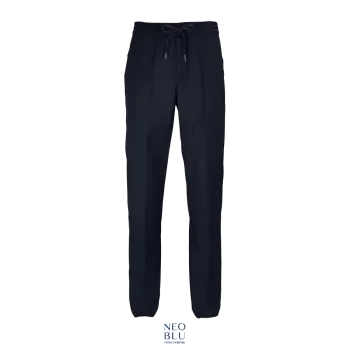 Φωτογραφία από μπροστά από Germain Men (50-56) - Ανδρικό παντελόνι κοστουμιού με ελαστική μέση σε χρώμα Night